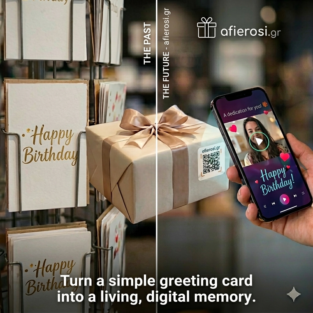 The evolution of gifting: From traditional paper card to digital QR Code dedication